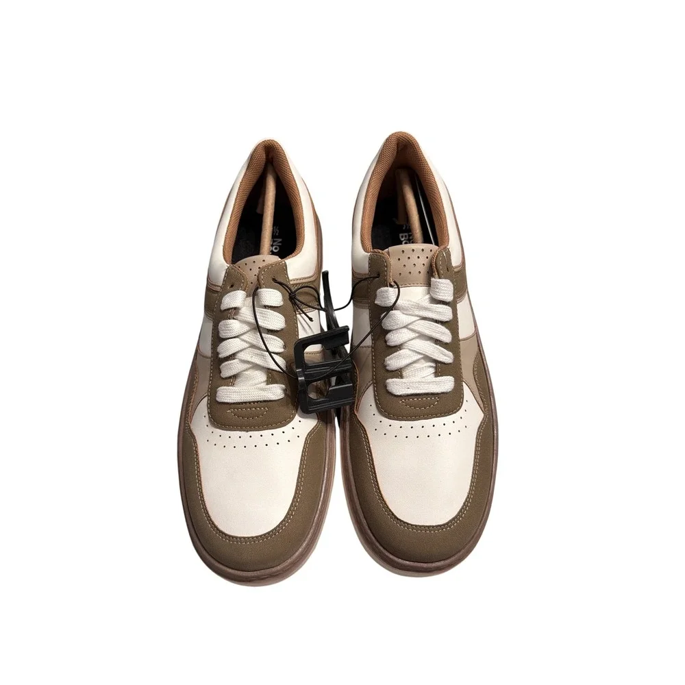No Boundaries Mens Sneakers Size 9.5 Brown Cream Low Top Court Shoes New
